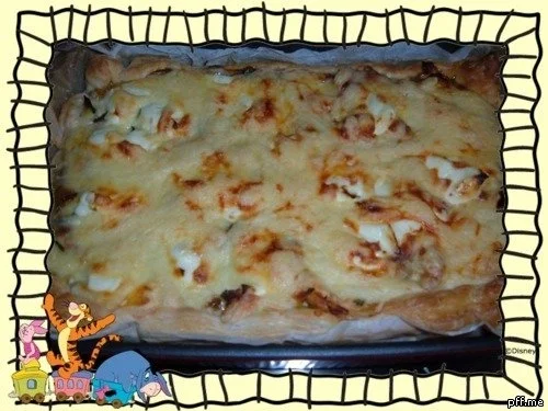 Rezept: Blätterteig : mit Pute, Champignons,Zucchini,Tomate .. Blätterteig : mit Pute, Champignons,Zucchini,Tomate .. - Rezept