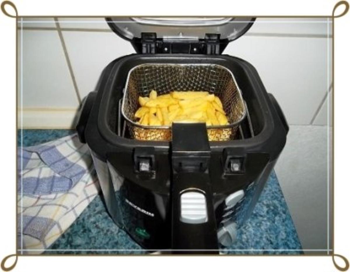 Champignonrahmsauce mit Pommes frites  und einem „Pilzei“ dazu - Rezept - Bild Nr. 7