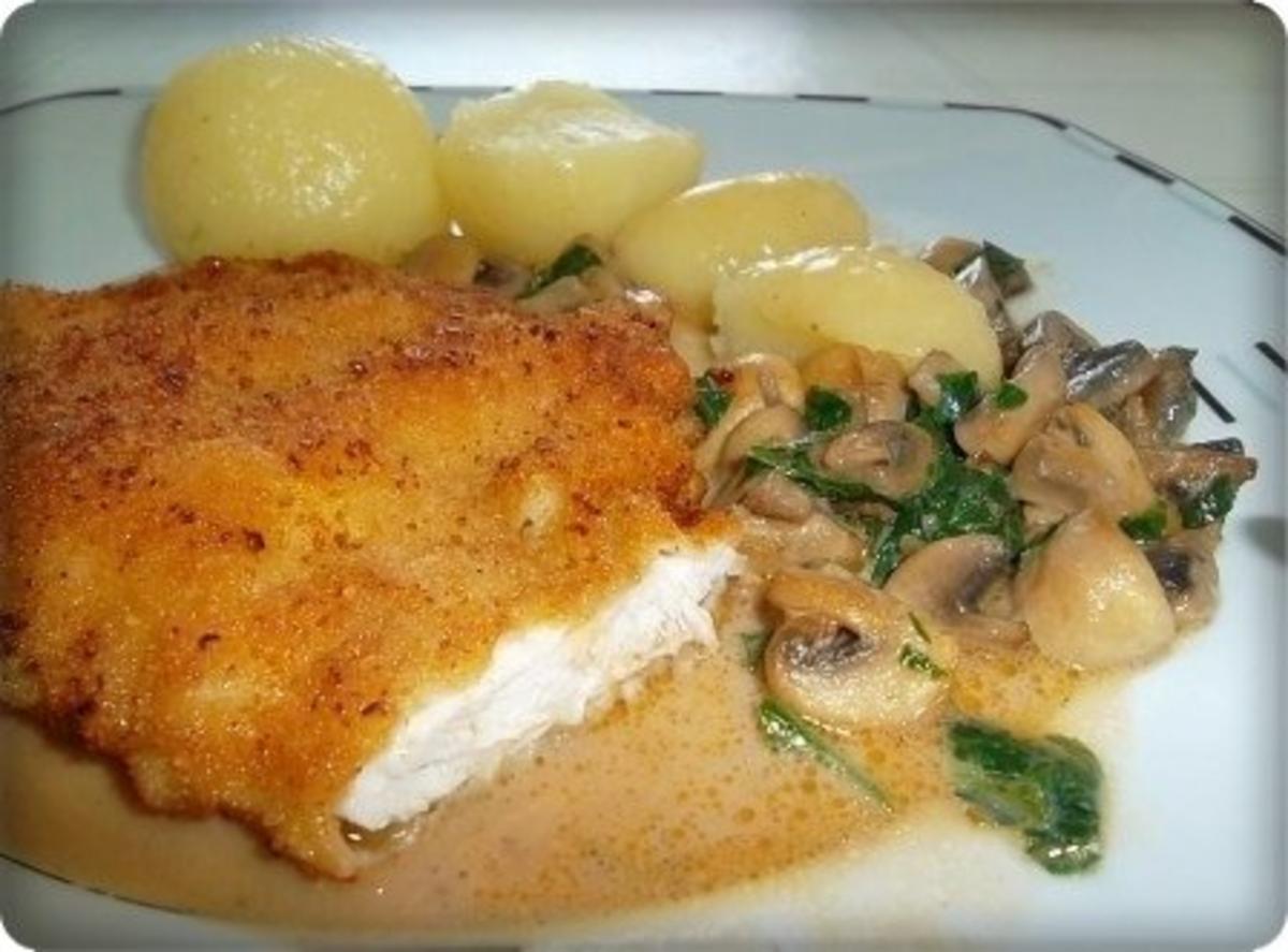 Putenschnitzel mit Champignonsauce und Kartoffelklöße dazu - Rezept - Bild Nr. 22