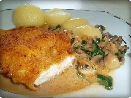 Putenschnitzel mit Champignonsauce und Kartoffelklöße dazu - Rezept - Bild Nr. 22