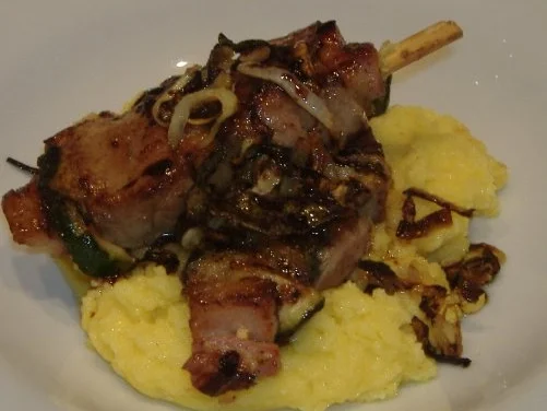 Kalbsleberspiesschen mit Röstzwiebeln - Rezept