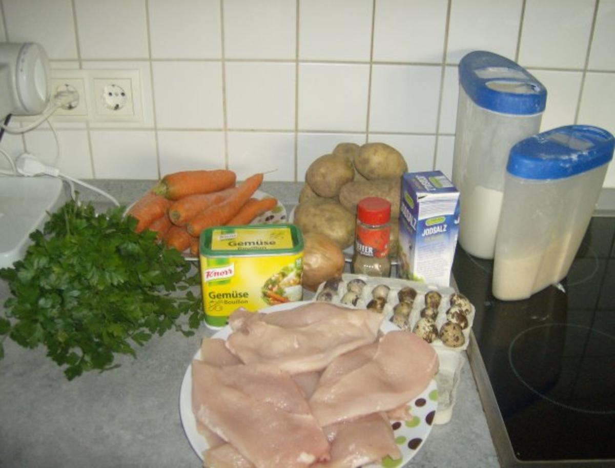 Hähnchenschnitzel mit Karottengemüse und Salzkartoffeln - Rezept - Bild Nr. 2
