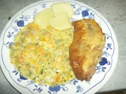 Hähnchenschnitzel mit Karottengemüse und Salzkartoffeln - Rezept