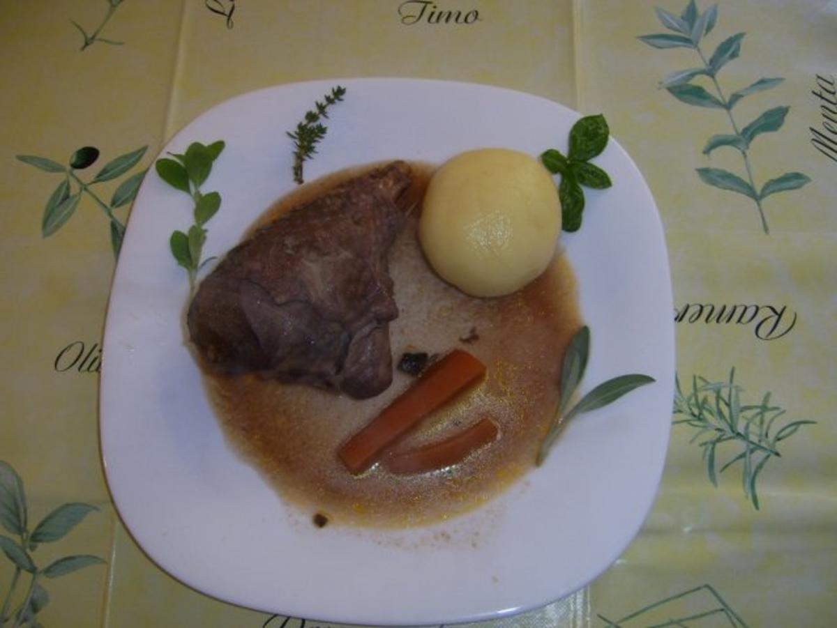 Bilder für Kräuterputenkeule mit Honig-Senfkruste - Rezept