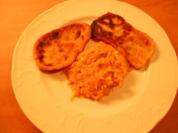 Kartoffel - Krapfen  mit Kürbiskraut - Rezept