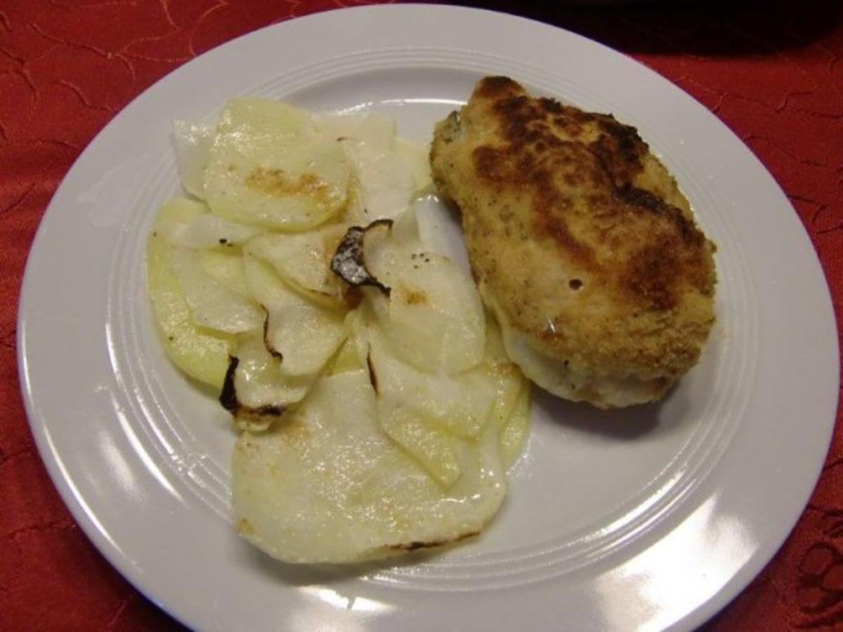 Bilder für Hähnchen Cordon Bleu mit Kartoffel-Kohlrabi-Gratin à la Heiko - Rezept