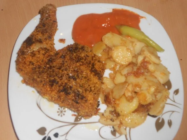 Rezept: Hähnchenschenkel in Chilipanade Hähnchenschenkel in Chilipanade - Rezept