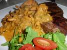 Roastbeef mit Pfifferlingen in einer Paprika-Rahmsauce mit Estragon - Rezept