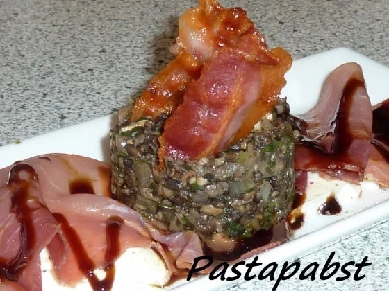 Pilz Tatar auf Mozzaralla - Rezept - Bild Nr. 3