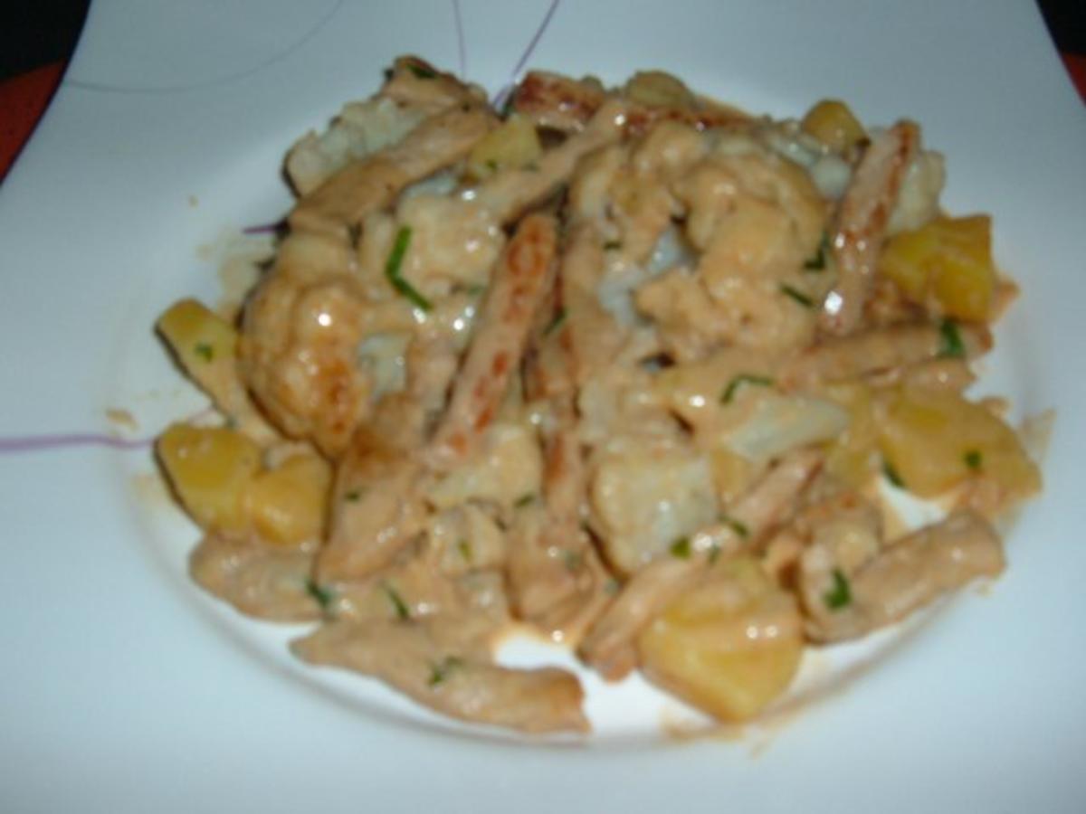 Pfannengerichte : Blumenkohl - Kartoffel - Minutensteaks - Rezept - Bild Nr. 5
