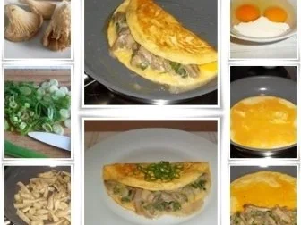 Omelett mit Austernpilze in Sahnesauce - Rezept - Bild Nr. 9