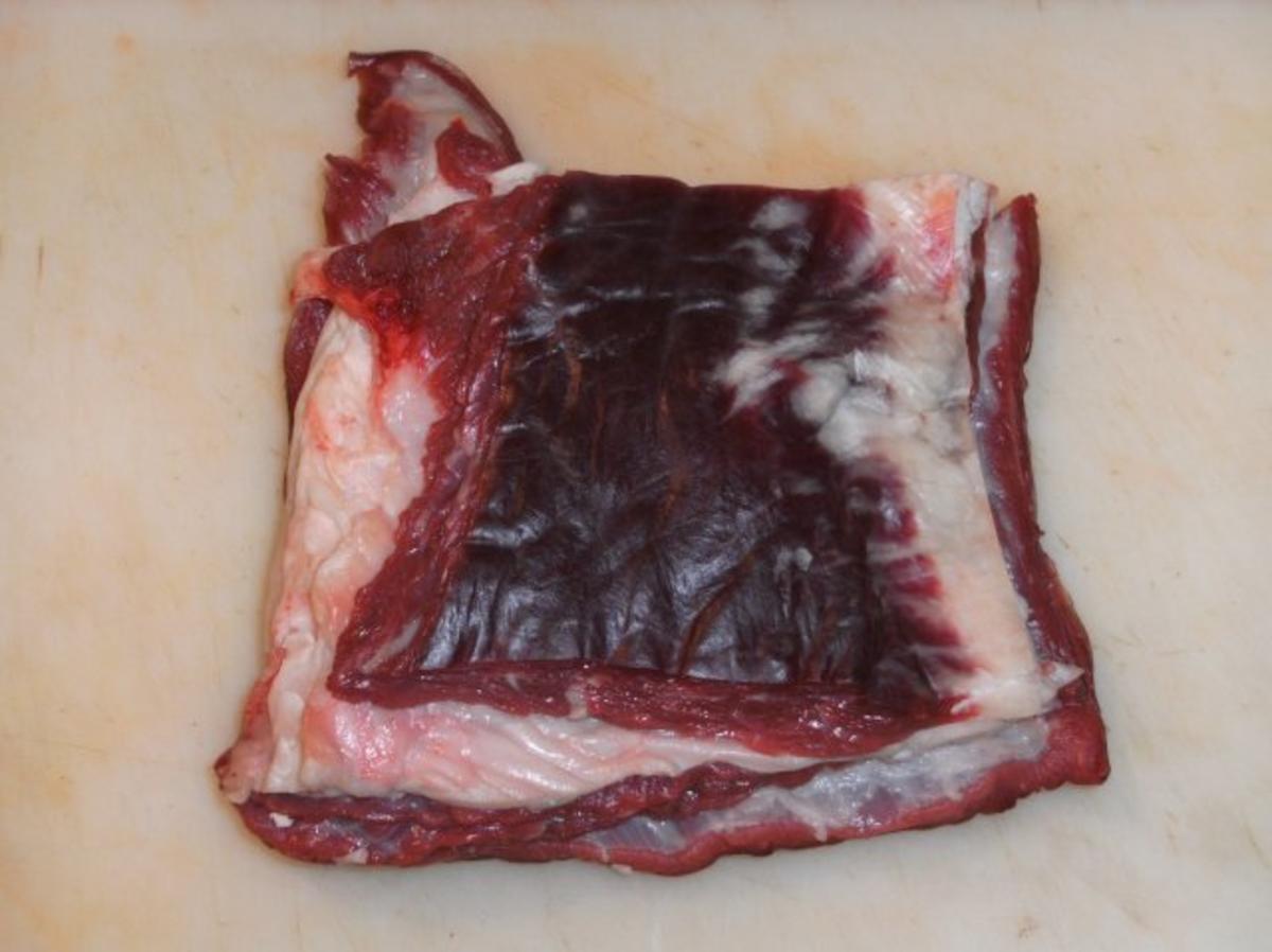 Fleisch: Rinderbauch / Schemmrippe, gekocht - wird zum Braten - Rezept - Bild Nr. 2