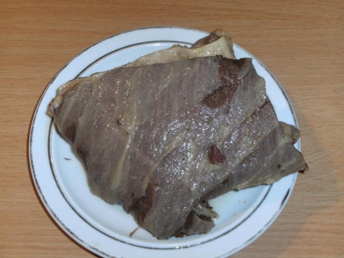 Fleisch: Rinderbauch / Schemmrippe, gekocht - wird zum Braten - Rezept - Bild Nr. 3