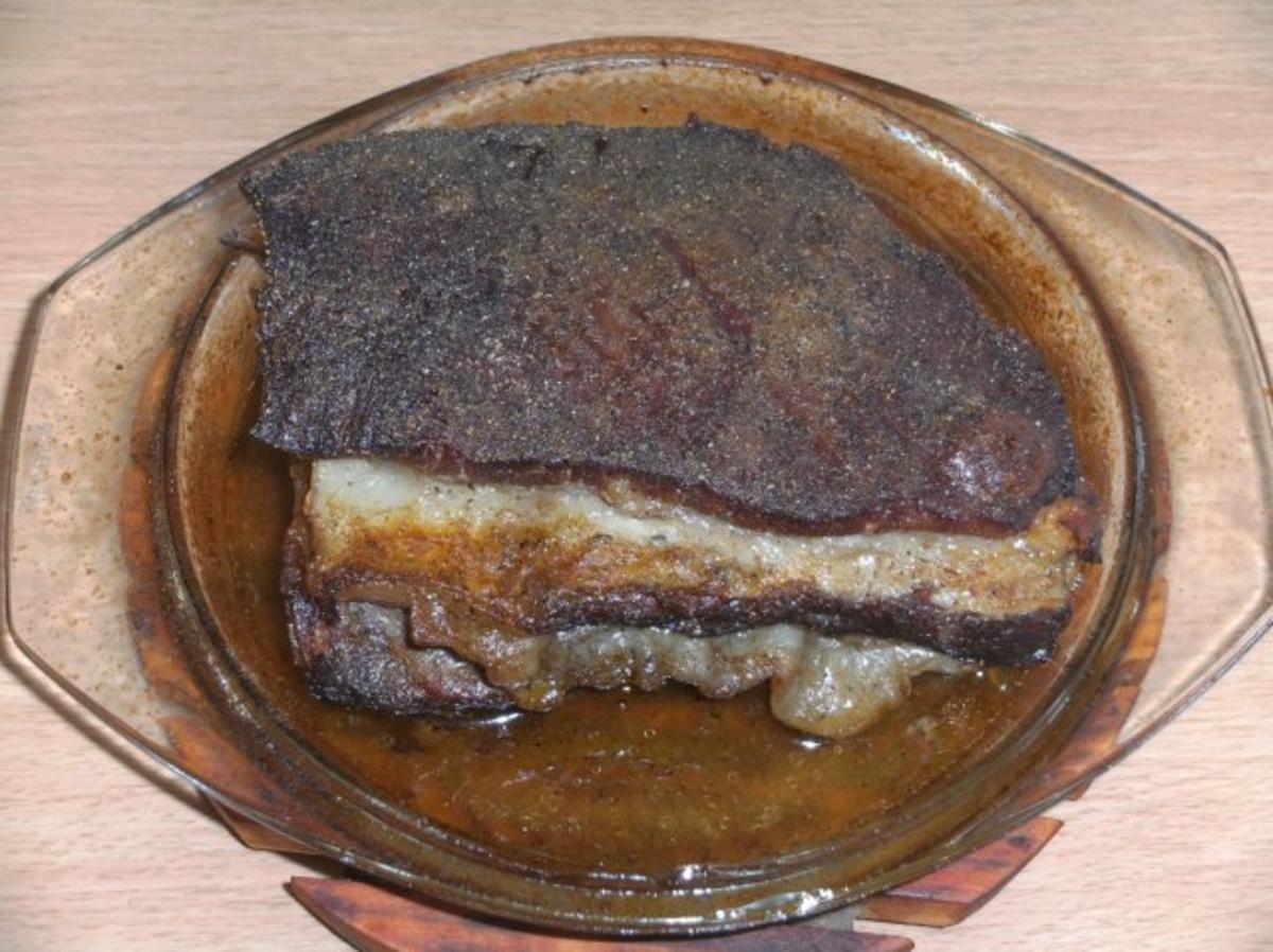 Fleisch: Rinderbauch / Schemmrippe, gekocht - wird zum Braten - Rezept - Bild Nr. 5