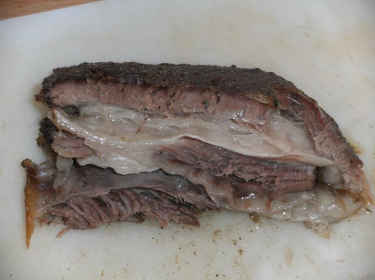 Fleisch: Rinderbauch / Schemmrippe, gekocht - wird zum Braten - Rezept - Bild Nr. 6
