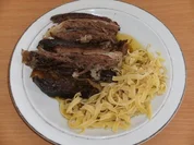 Fleisch: Rinderbauch / Schemmrippe, gekocht - wird zum Braten - Rezept