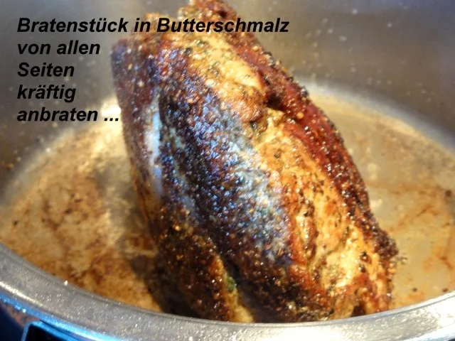 Fleisch:    SCHWEINEBRATEN -bayrische Art- - Rezept - Bild Nr. 5