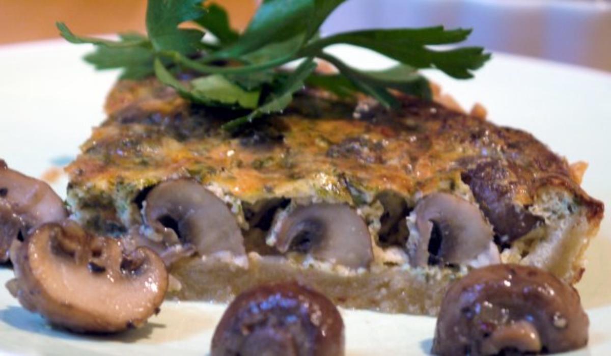 Kräuter-Champignon-Quiche - Rezept mit Bild - kochbar.de
