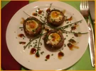 Wachteleier in braunen Champignons - Rezept