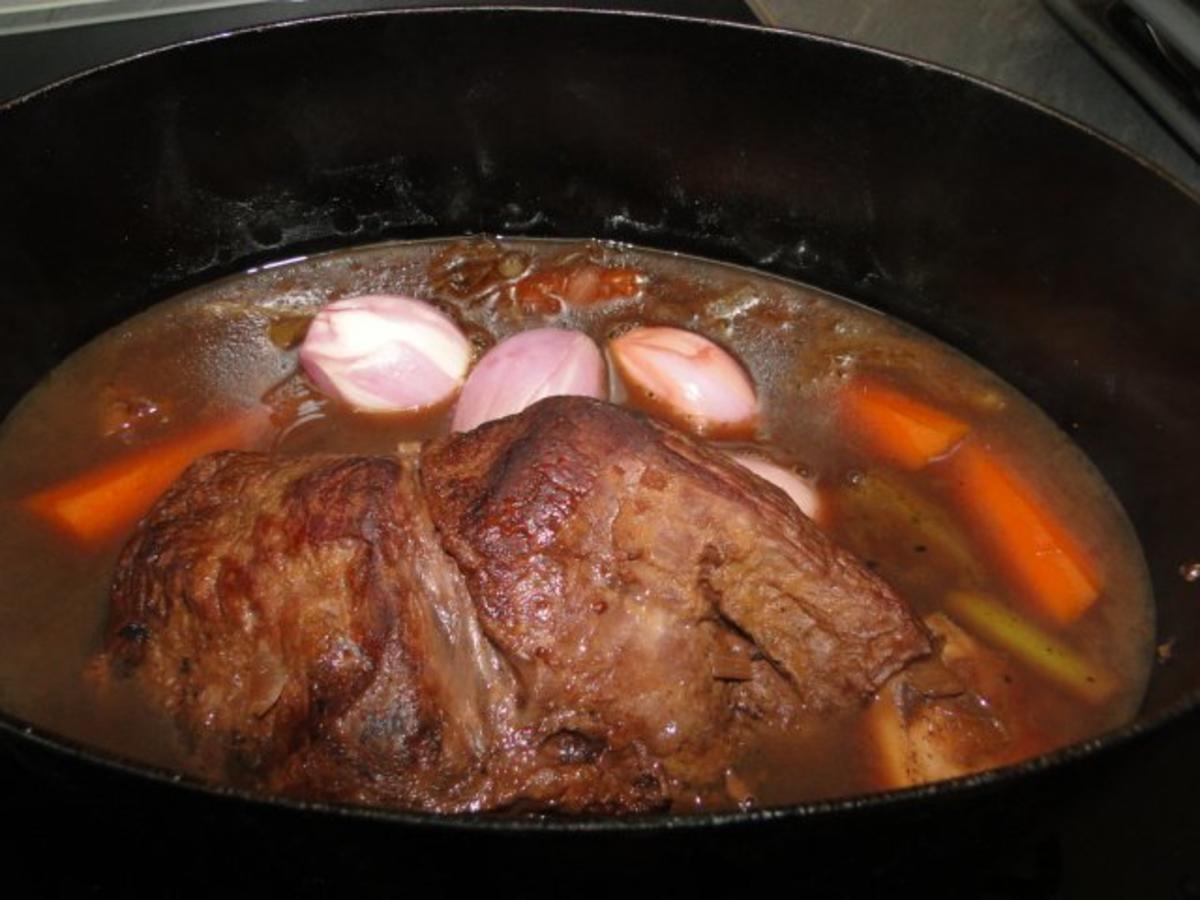 Rinderbraten (Bug) mit Babymöhrchen und Zuckerschoten - Rezept - Bild Nr. 10