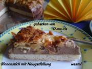 Bienenstich mit Nougatfüllung - Rezept