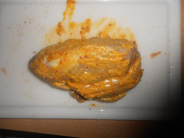 Rezept: Senf-Schweinebraten in Zwiebel-Käsesauce Bild Nr. 3 Senf-Schweinebraten in Zwiebel-Käsesauce - Rezept - Bild Nr. 3