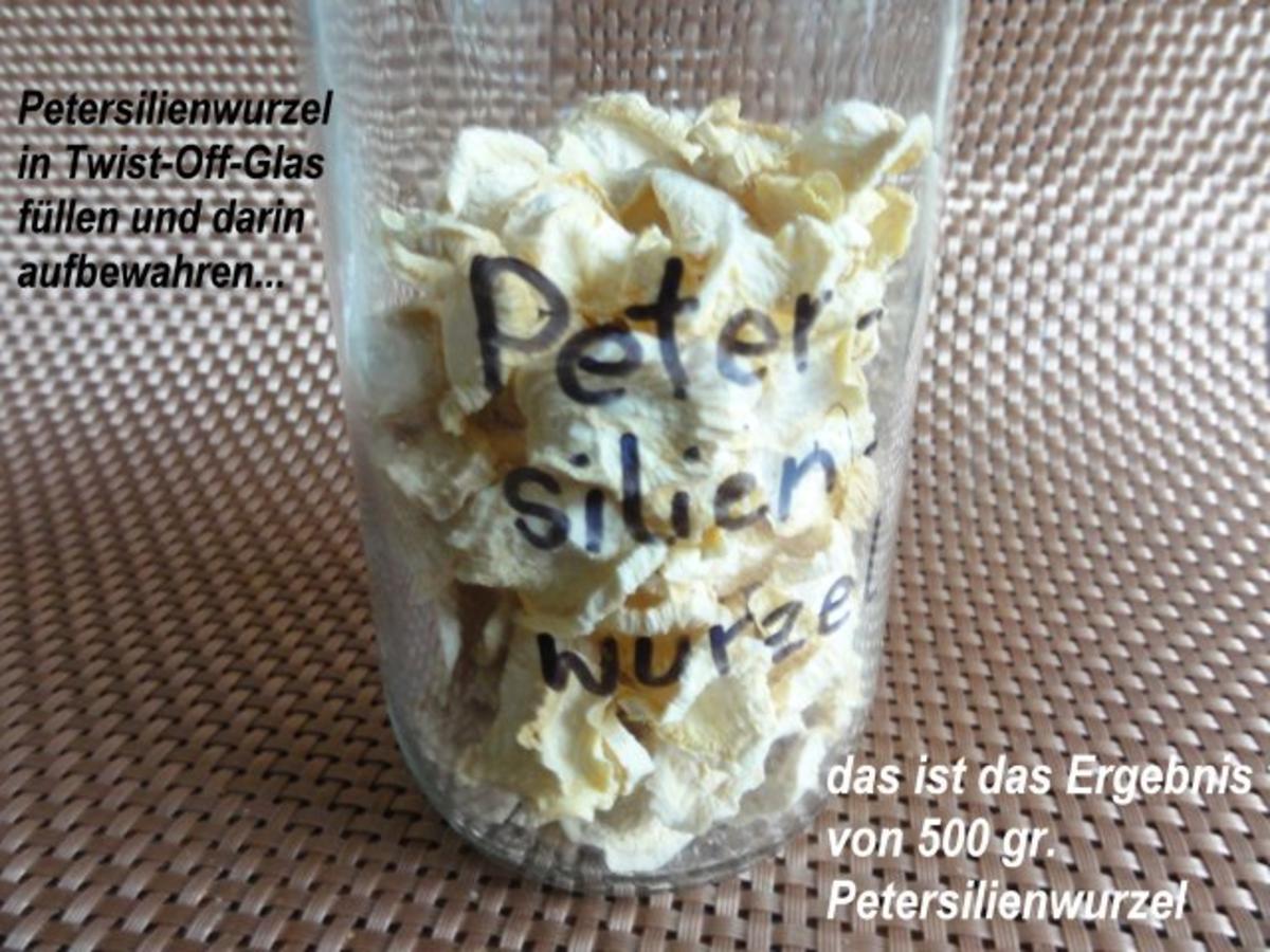 Diverses:   PETERSILIENWURZELN + SELLERIEKNOLLE trocknen - Rezept - Bild Nr. 4