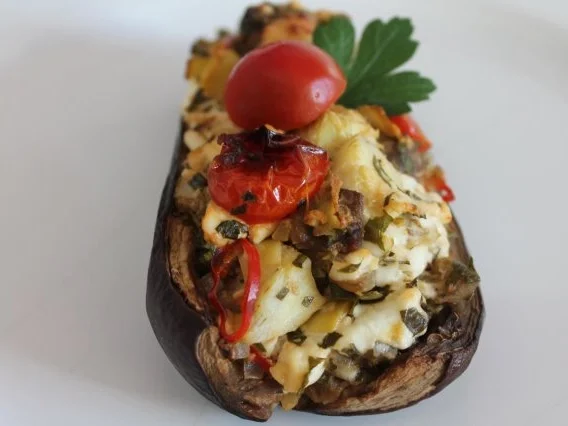 Rezept: Gefüllte Auberginen / Zucchini / Champignons Bild Nr. 2 Gefüllte Auberginen / Zucchini / Champignons - Rezept - Bild Nr. 2