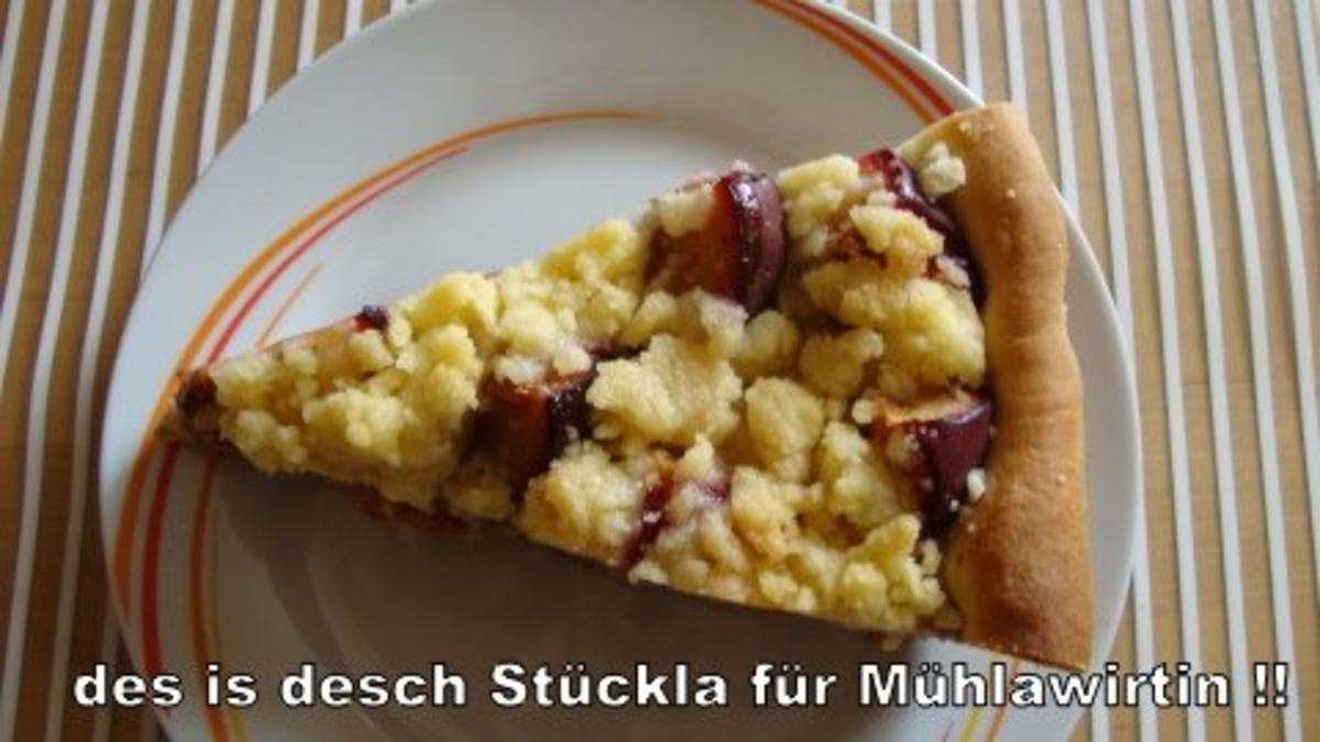 Mein Pflaumenkuchen im Nussbett mit Streusel - Rezept - Bild Nr. 13