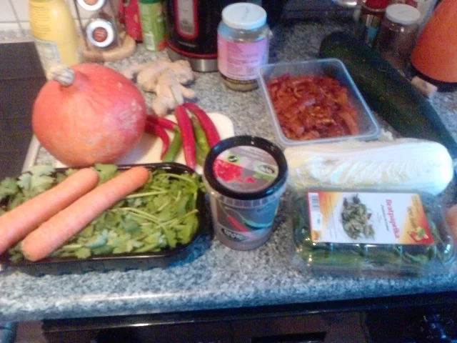 Rezept: DIE HERBSTZEITLOSENPFANNE - oder - Internationale feurige Kürbis - Gyros - Pfanne Bild Nr. 2 DIE HERBSTZEITLOSENPFANNE - oder - Internationale feurige Kürbis - Gyros - Pfanne - Rezept - Bild Nr. 2