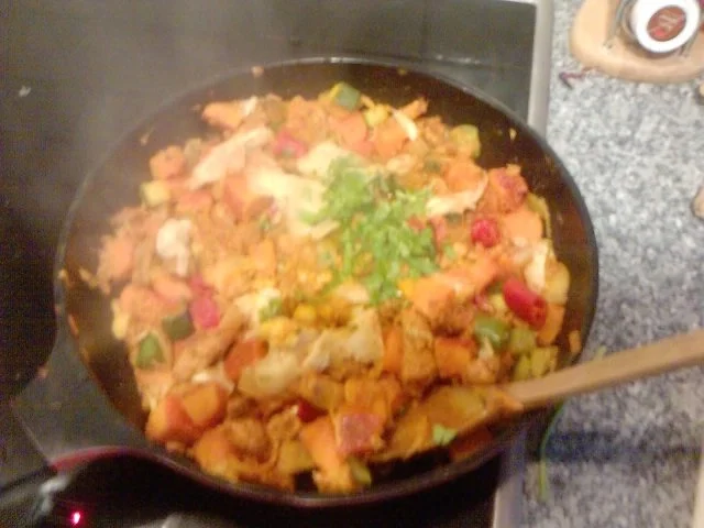 Rezept: DIE HERBSTZEITLOSENPFANNE - oder - Internationale feurige Kürbis - Gyros - Pfanne Bild Nr. 3 DIE HERBSTZEITLOSENPFANNE - oder - Internationale feurige Kürbis - Gyros - Pfanne - Rezept - Bild Nr. 3