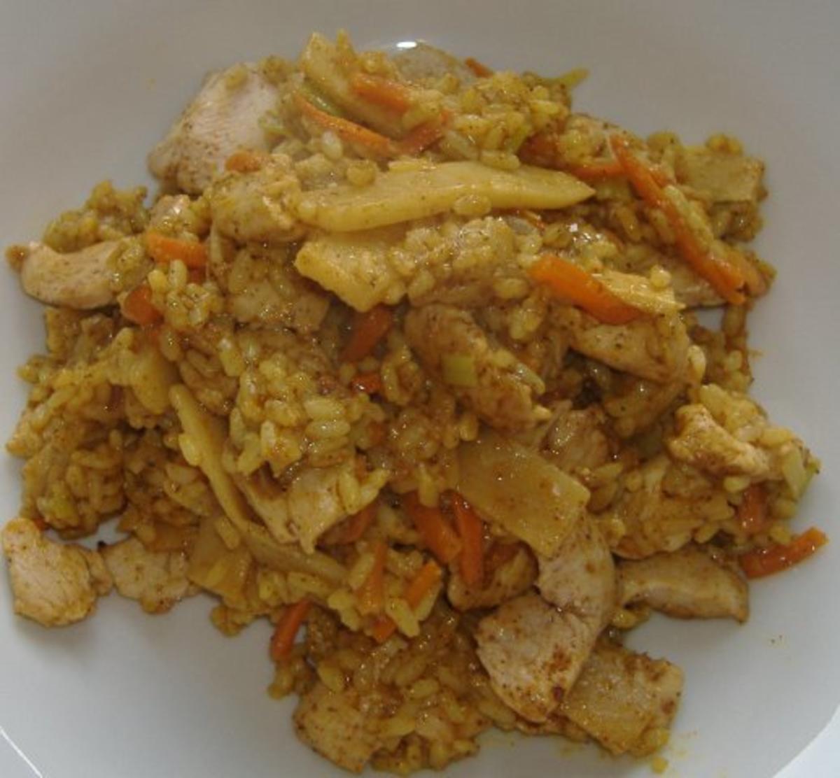 Asiatische Reispfanne mit Hähnchenbrust - Rezept