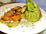 GEMÜSE: Weißkohl-Säckchen mit Haselnuss-Sauce -anstelle Kohlrouladen - Rezept