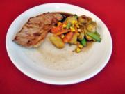 Rumpsteak mit bunter Gemüsebeilage - Rezept