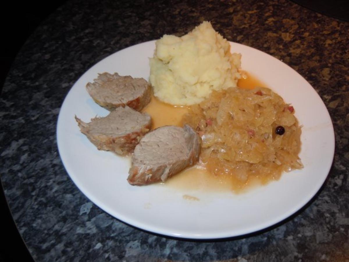 Sauerkraut mit Schweinefilet und Pellkartoffelbrei - Rezept Von
Einsendungen Ardamir