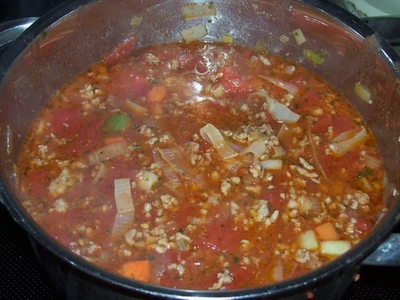 Rezept: Rosenkohl-Auflauf mit Hack-Tomaten-Soße und Schmandguss Bild Nr. 3 Rosenkohl-Auflauf mit Hack-Tomaten-Soße und Schmandguss - Rezept - Bild Nr. 3