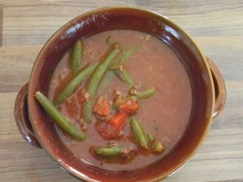 Grüne Bohnensuppe....... - Rezept