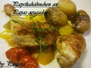 Paprikahähnchen an Papas arrugadas - Rezept