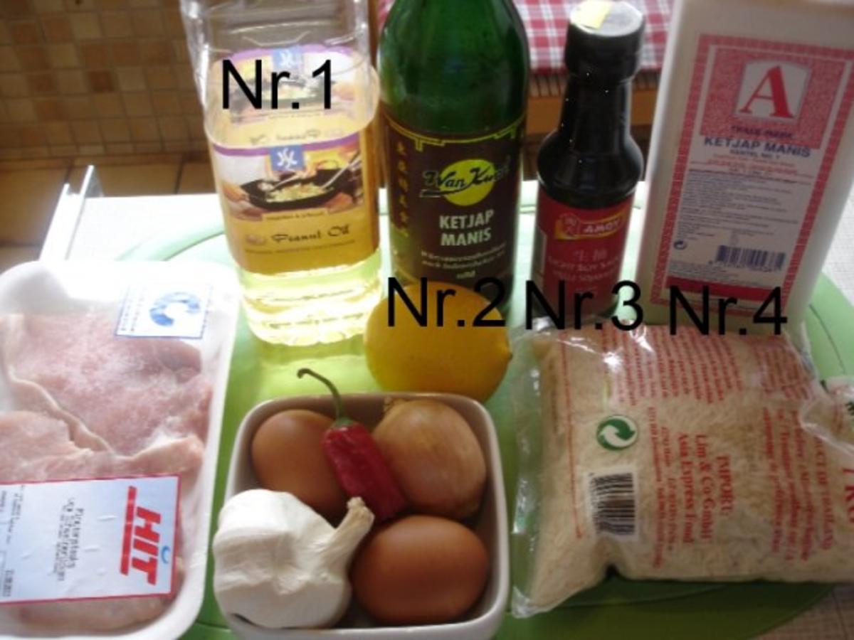Schweineschnitzel-Eier-Wok mit Reis - Rezept - Bild Nr. 2