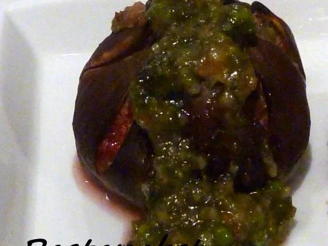 Rezept: Gebackene Feige mit Pistazien Pesto Bild Nr. 4 Gebackene Feige mit Pistazien Pesto - Rezept - Bild Nr. 4