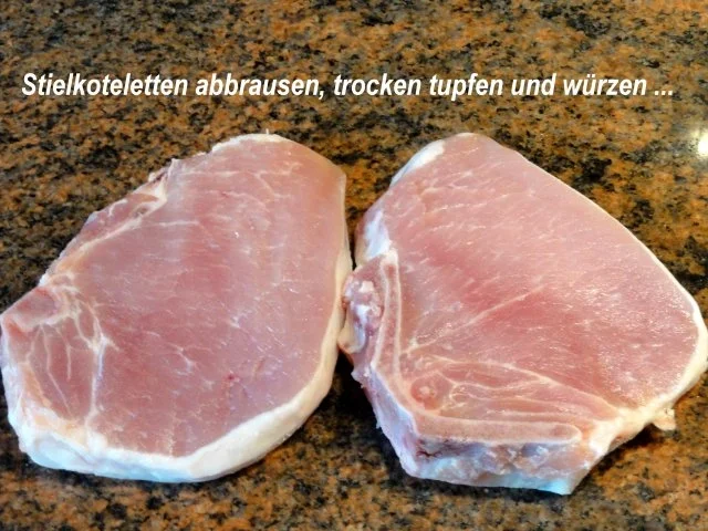 Rezept: Fleisch: STIELKOTELETT mit feinen Erbsen + Möhren Bild Nr. 2 Fleisch: STIELKOTELETT mit feinen Erbsen + Möhren - Rezept - Bild Nr. 2