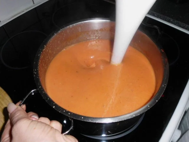 Tomatensuppe mit Parmesan, Knoblauch und Basilikum - Rezept - Bild Nr. 9