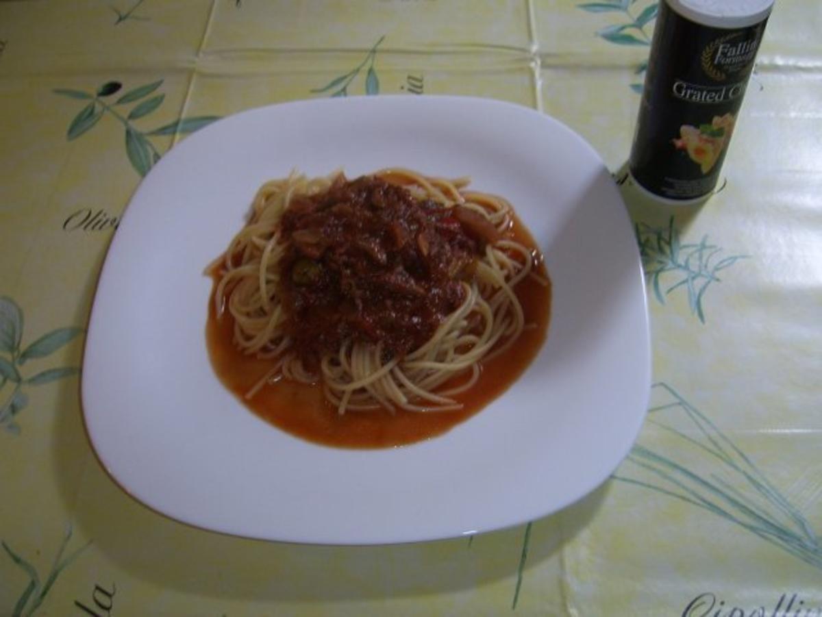 Tomaten-Paprika-Thunfischsauce - Rezept
