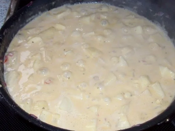 Rezept: Beilagen: Pikante Schmorgurken-Pfanne mit cremiger Senfsoße Bild Nr. 5 Beilagen: Pikante Schmorgurken-Pfanne mit cremiger Senfsoße - Rezept - Bild Nr. 5