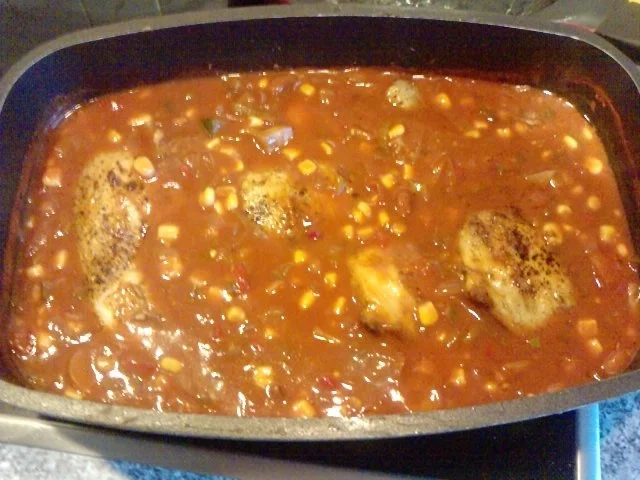 Chili con Pollo Resteverwertung des Rotweingemüsesuds von gestern - Rezept - Bild Nr. 11