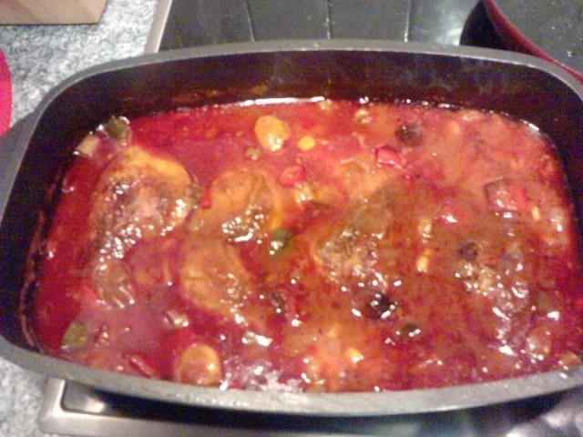 Chili con Pollo Resteverwertung des Rotweingemüsesuds von gestern - Rezept - Bild Nr. 13