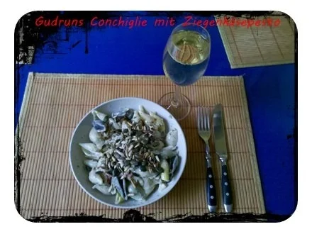 Nudeln: Conchiglie mit Kräuter-Ziegenkäse-Pesto - Rezept - Bild Nr. 8