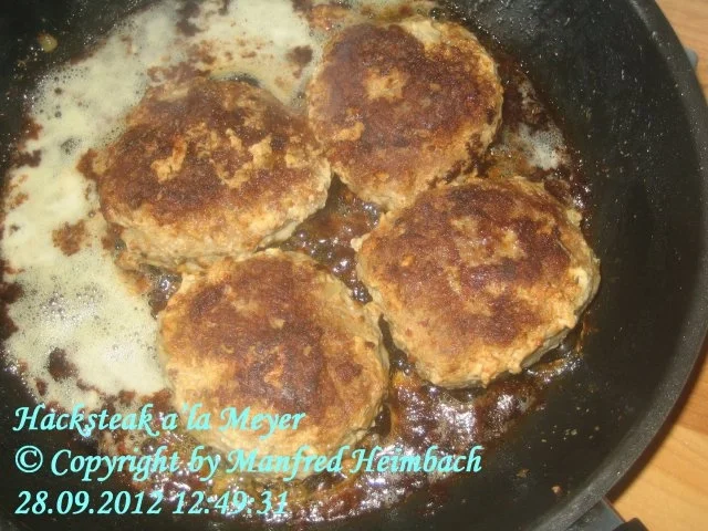 Hackfleisch – Hacksteak a’la Meyer mit Frankforder Rohgreeste - Rezept - Bild Nr. 2
