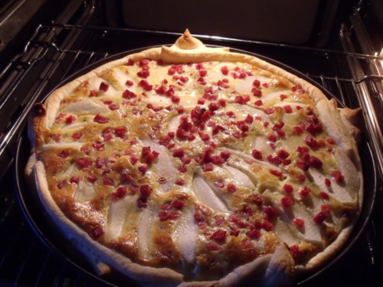 Pikante Birnen-Gorgonzola-Quiche - Rezept - kochbar.de