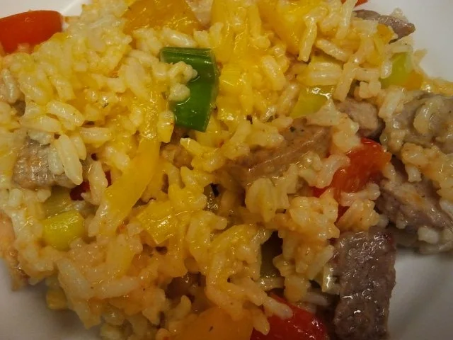 Rezept: Paprika-Reis-Pfanne Paprika-Reis-Pfanne - Rezept